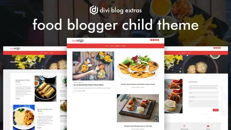 Divi blog theme for food blogger